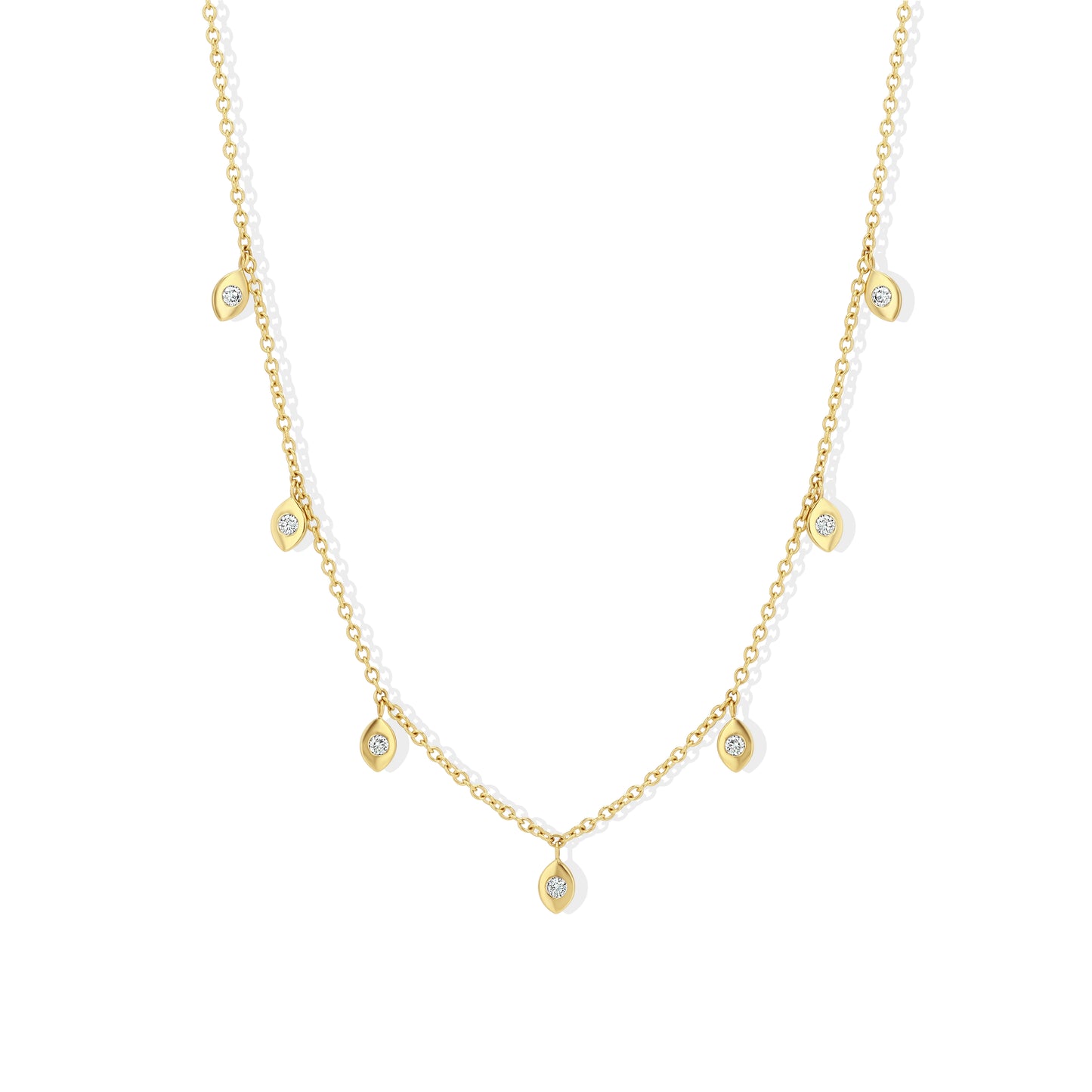 Diamond Eye Chain Necklace