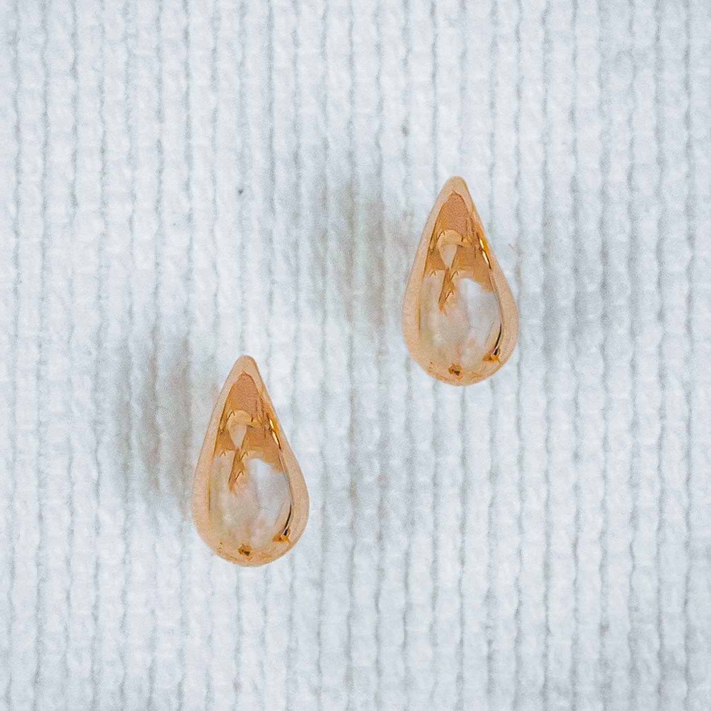 Gold Nugget Post Earrings