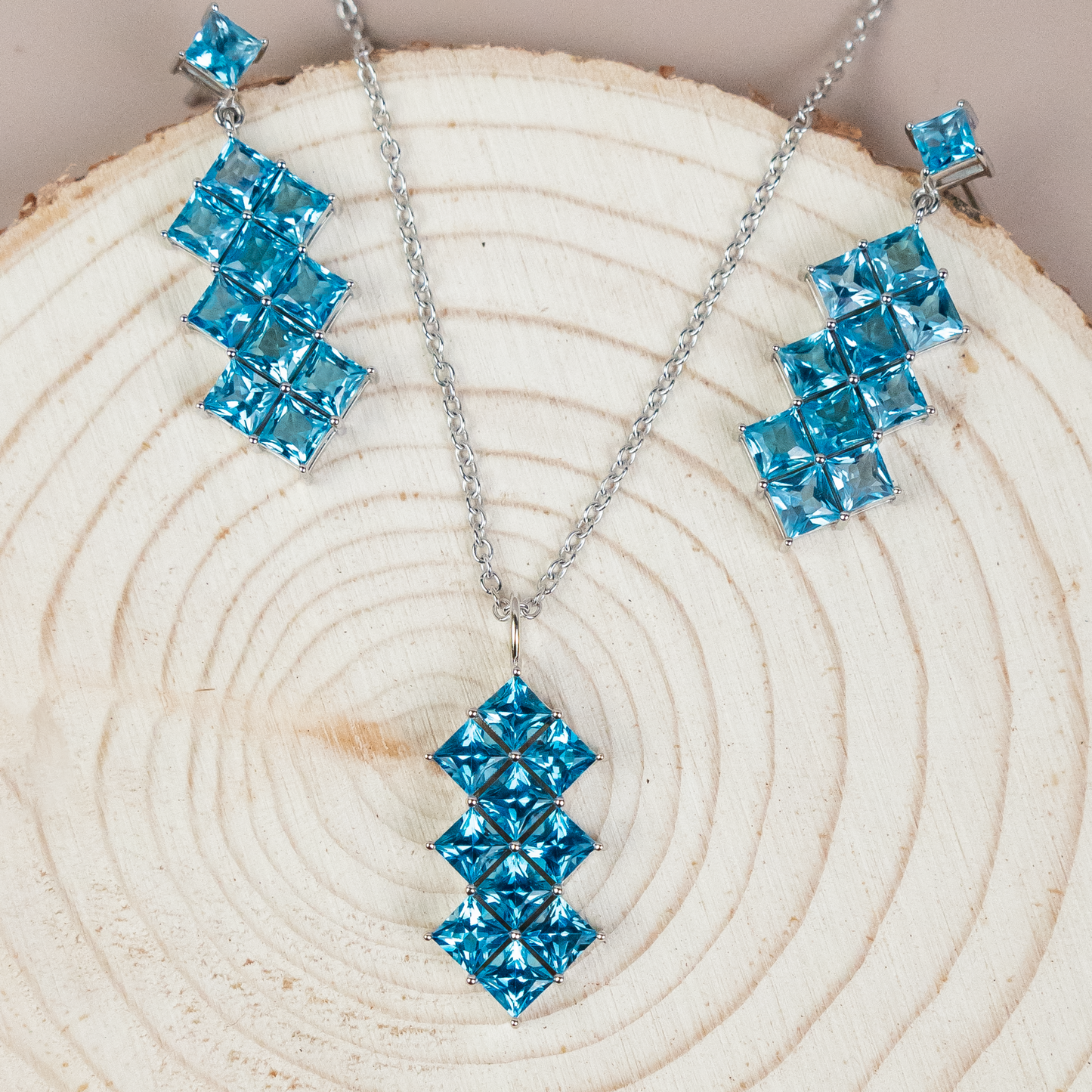 Blue Topaz Ocean Necklace