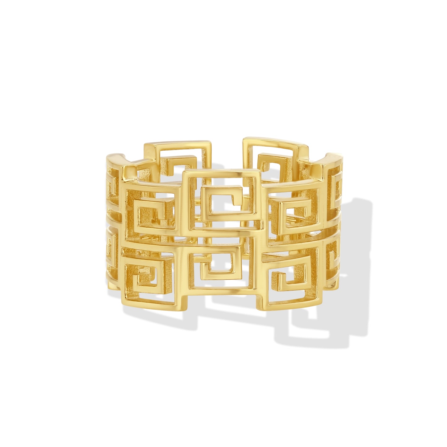 Large 14k Gold S-Chain Ring