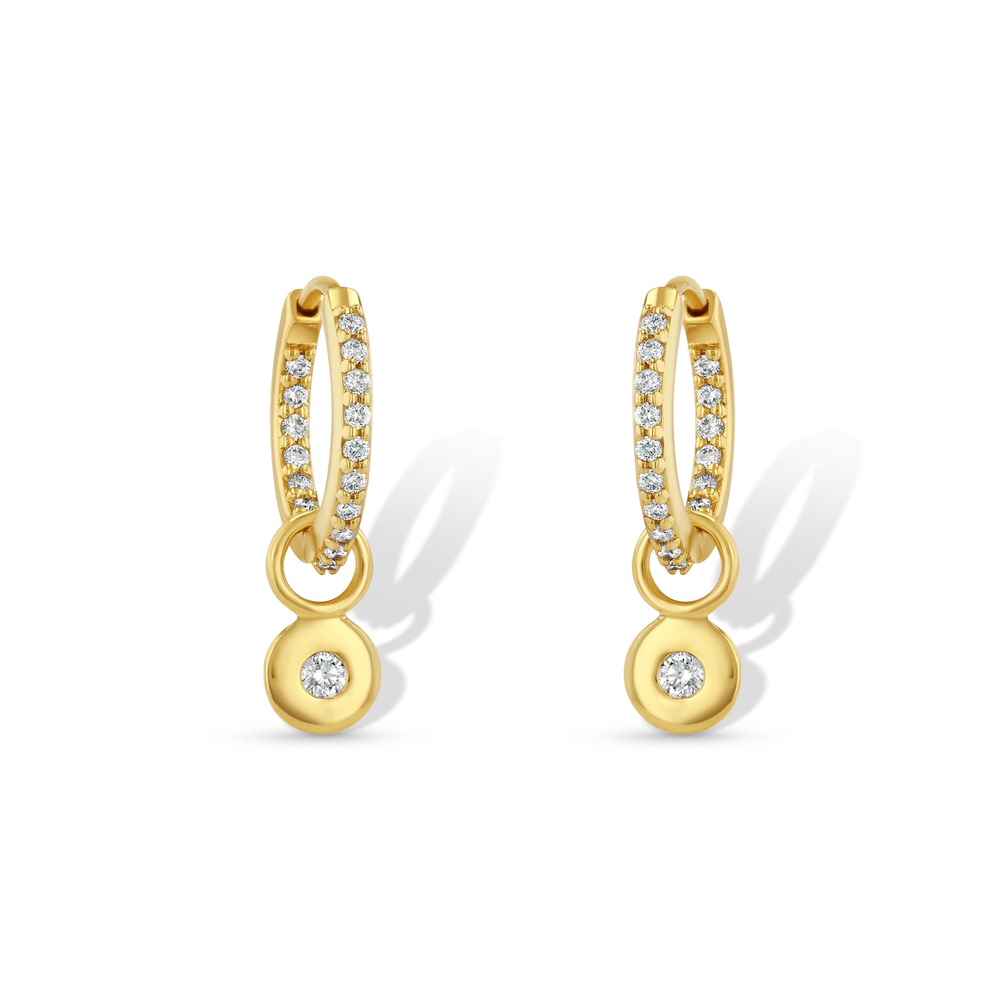 Diamond Disc Earring Charm