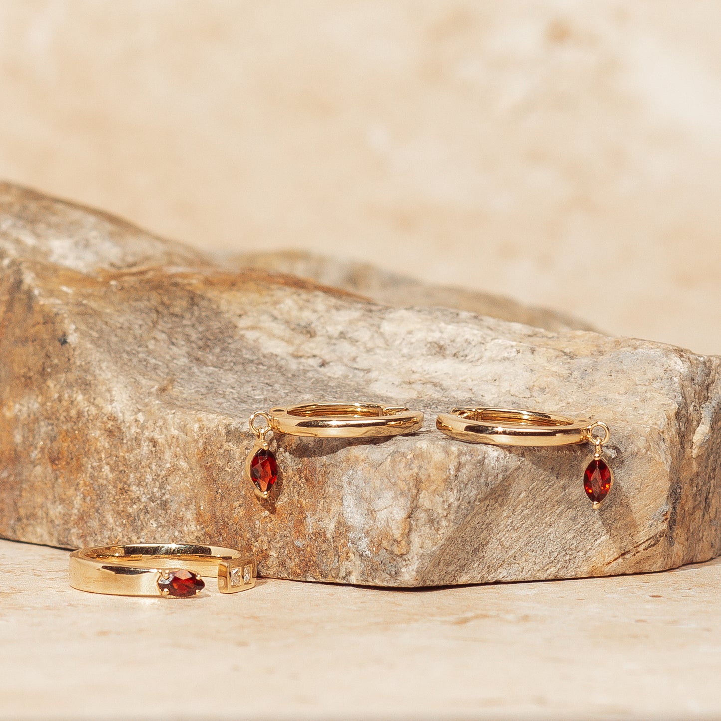 Garnet Marquise Huggies