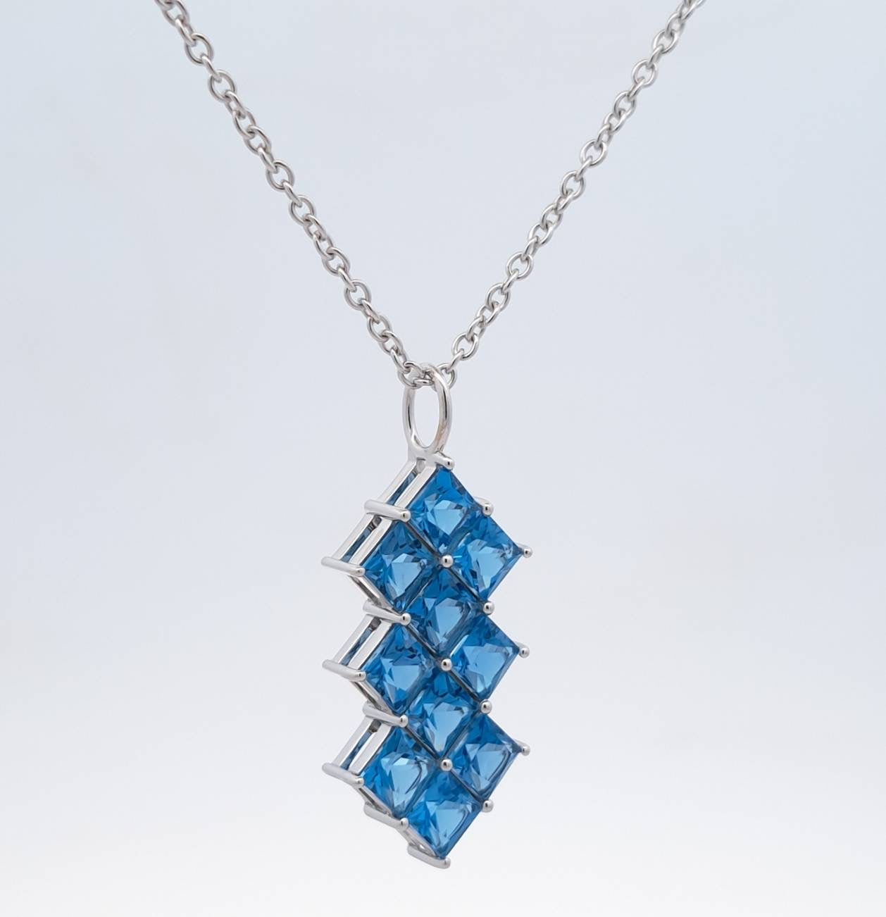 Blue Topaz Ocean Necklace