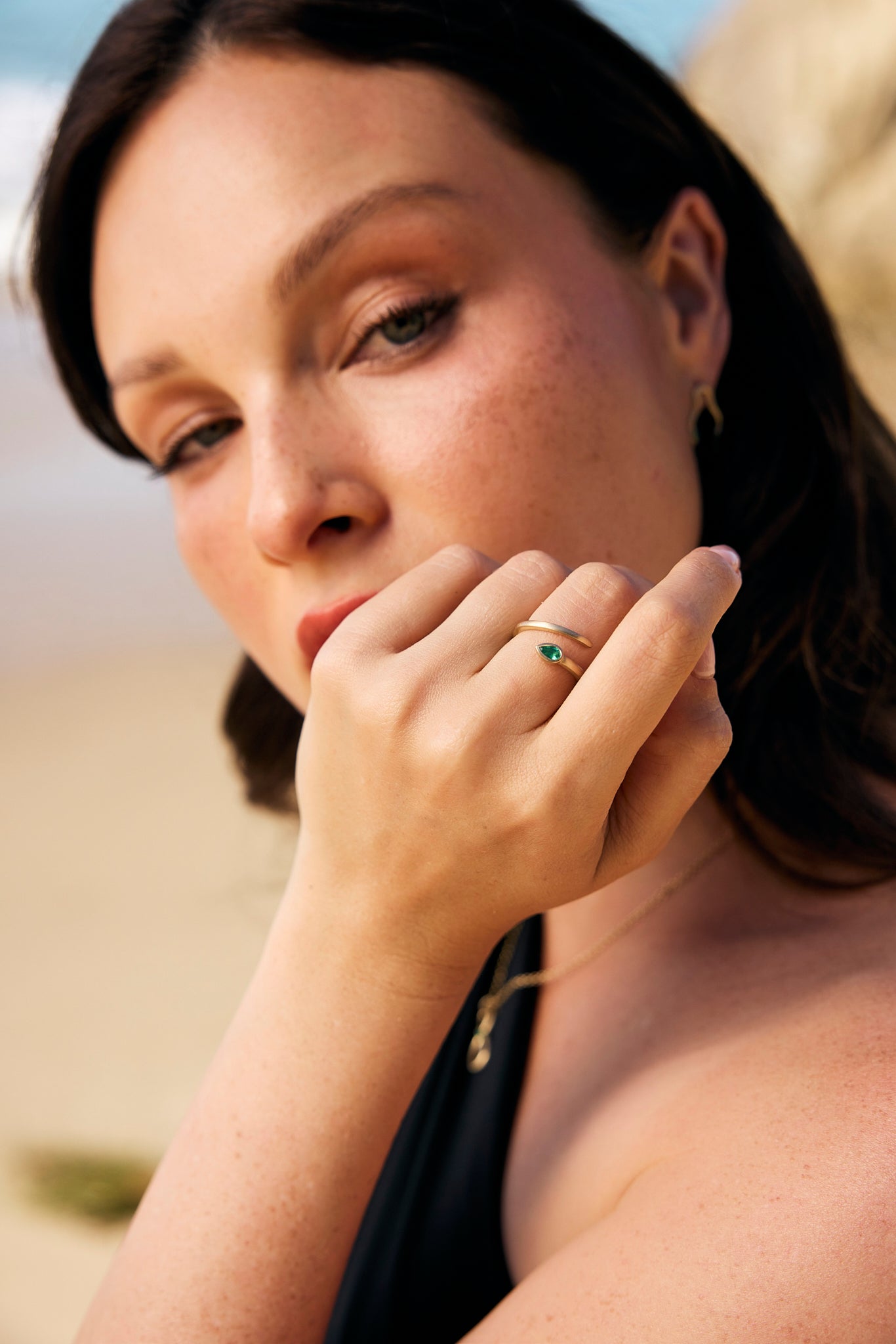Emerald Serpentine Ring