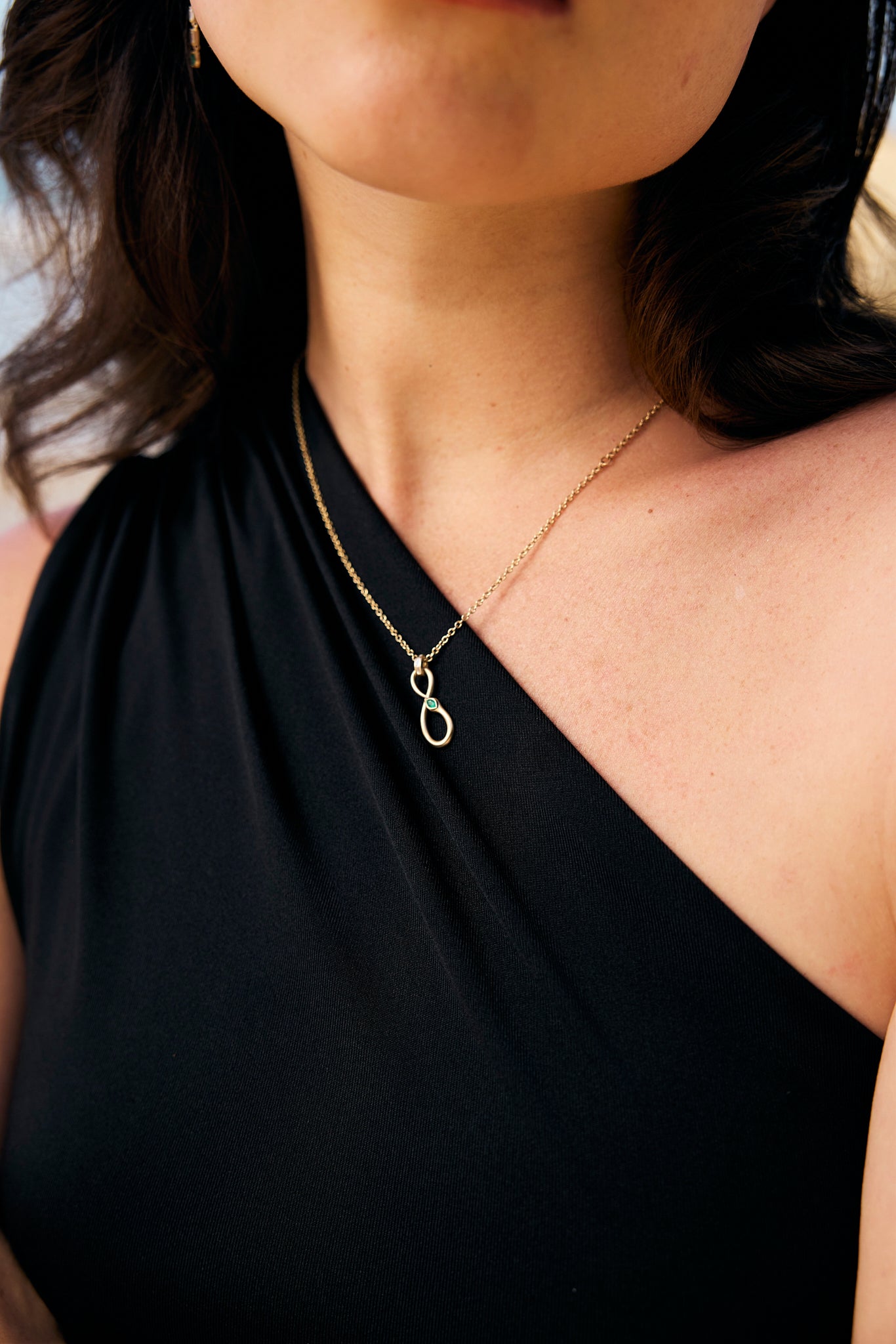 Emerald and Diamond Snake Necklace