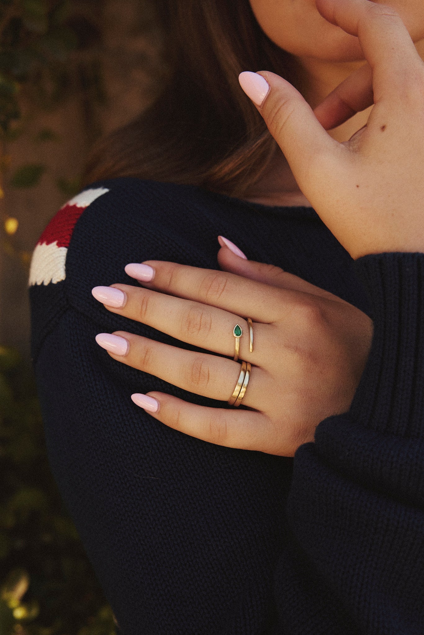 Emerald Serpentine Ring