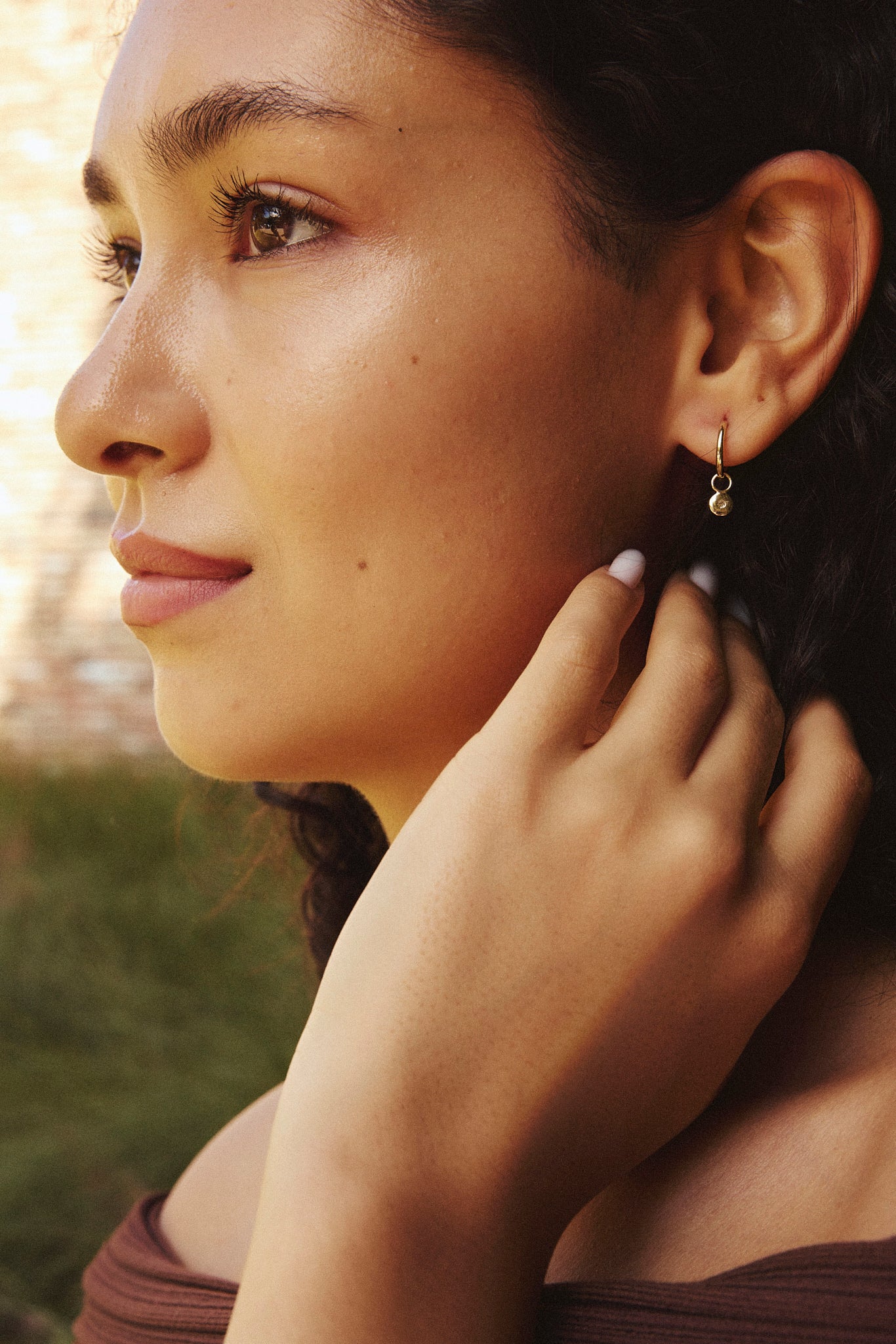 Diamond Disc Earring Charm