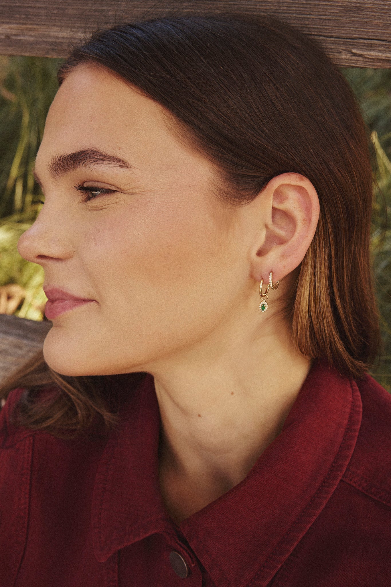 Emerald Marquise Earring Charm