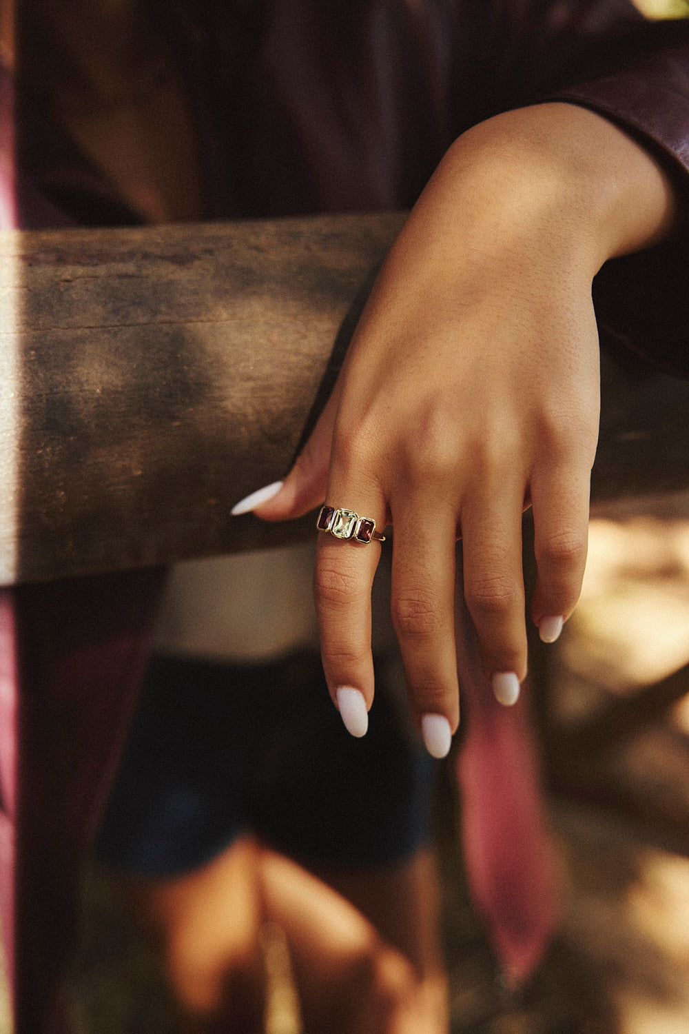 Tourmaline 3-Stone Ring