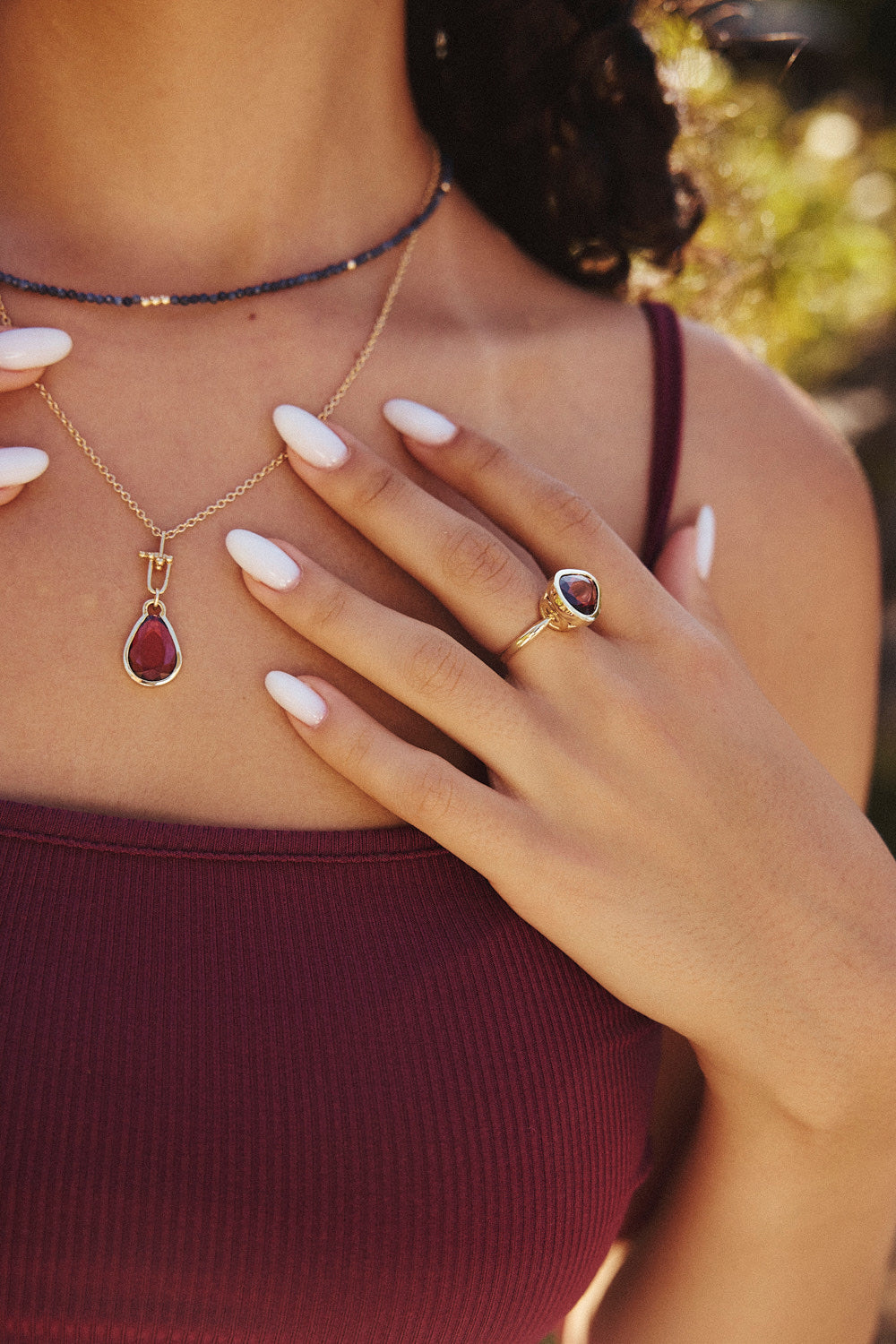 Rose-Cut Garnet Ring