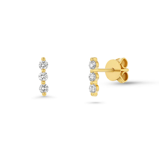 Diamond Bar Earring