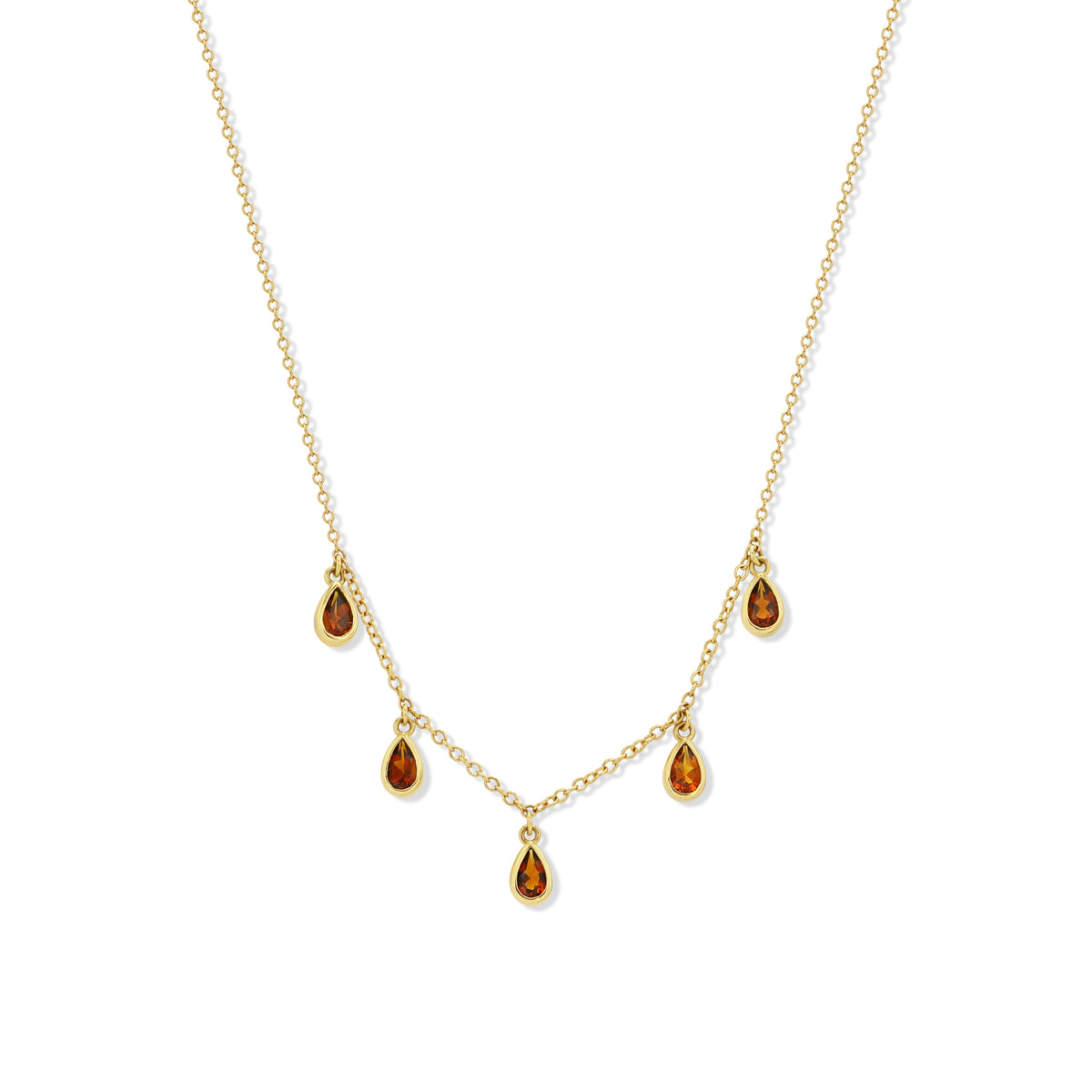 Madeira Citrine Pears Necklace