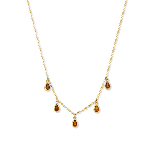 Madeira Citrine Pears Necklace