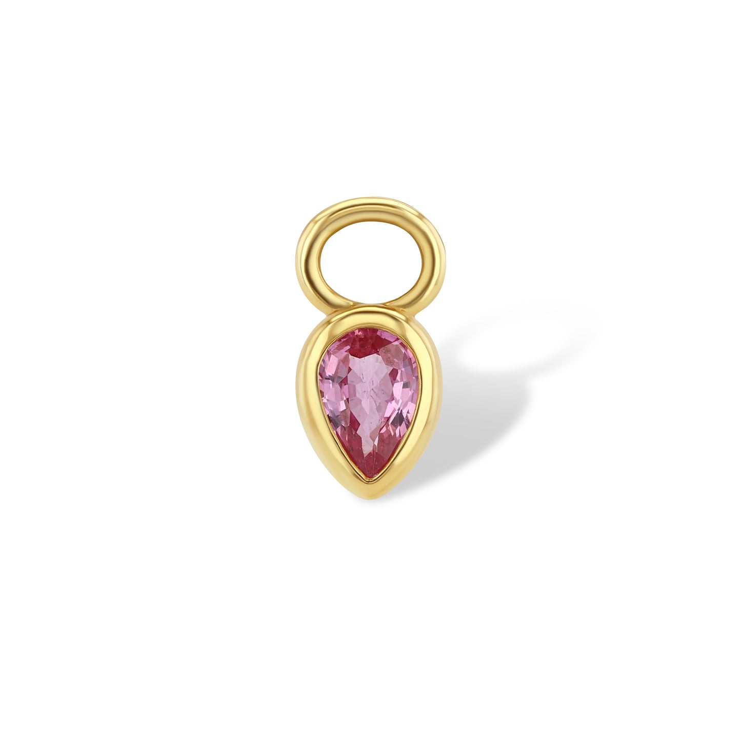 Pink Sapphire Pear Earring Charm