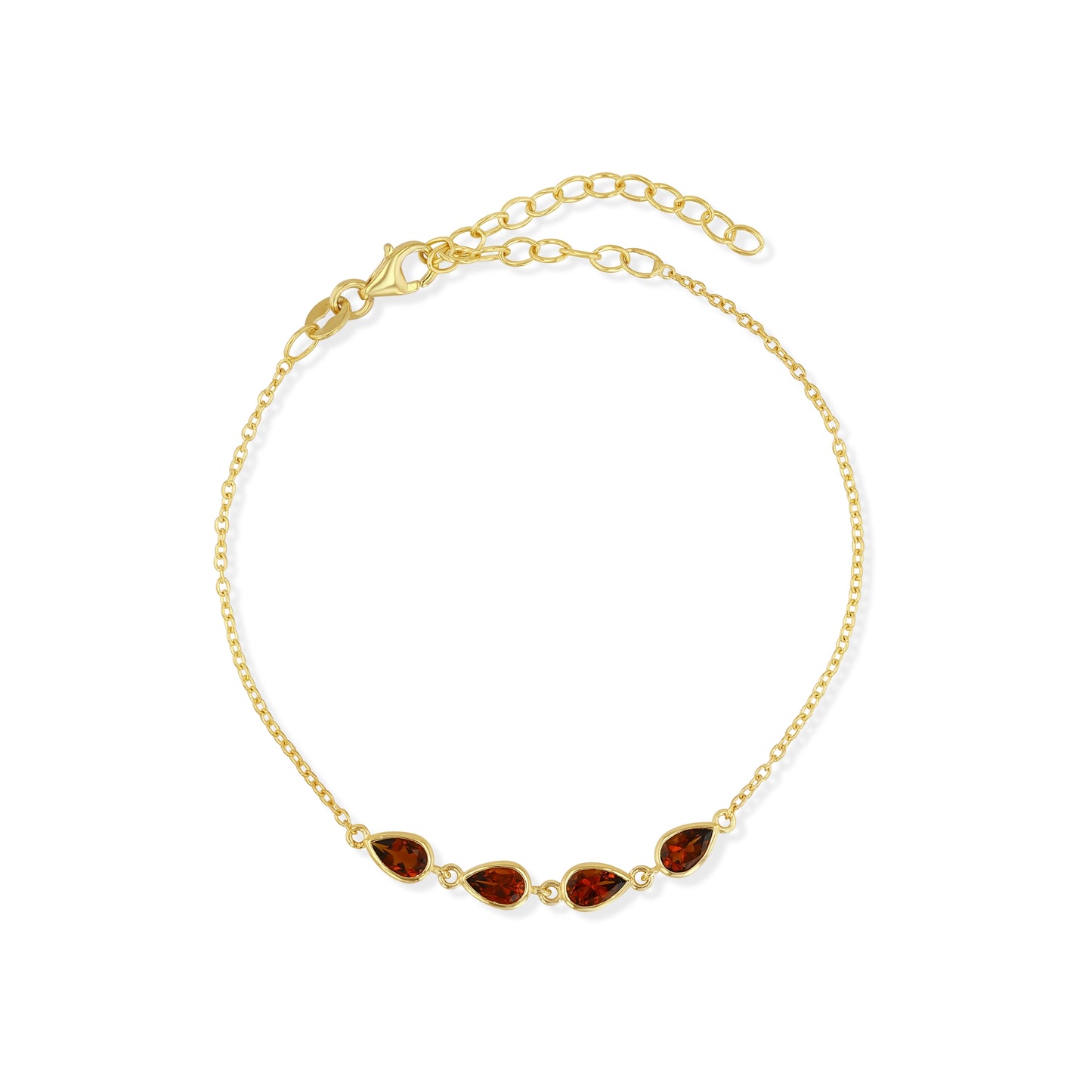 14k Gold Madeira Citrine Pears Bracelet