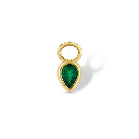 Emerald Pear Earring Charm