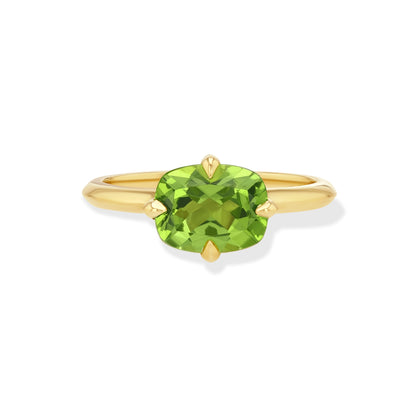 Peridot Elongated Cushion-Cut Ring