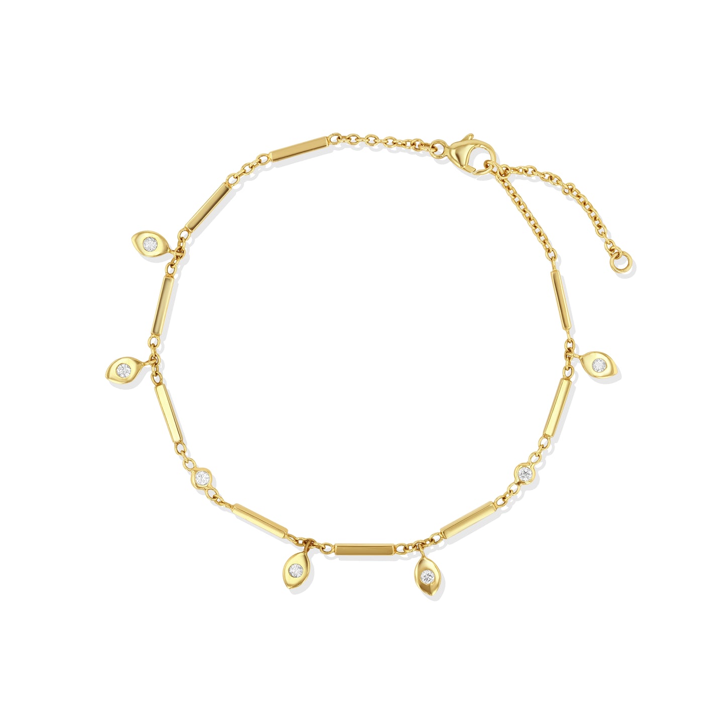 Diamond Eye Charm Bracelet