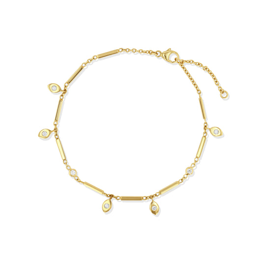 Diamond Eye Charm Bracelet