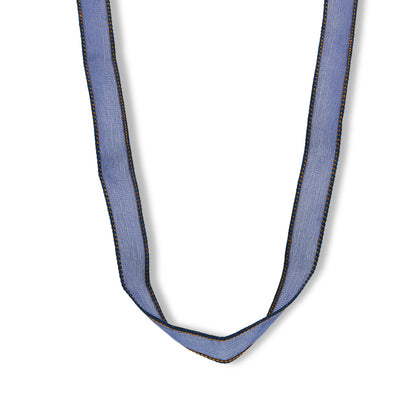 Indigo Hand-Dyed Silk Ribbon Necklace