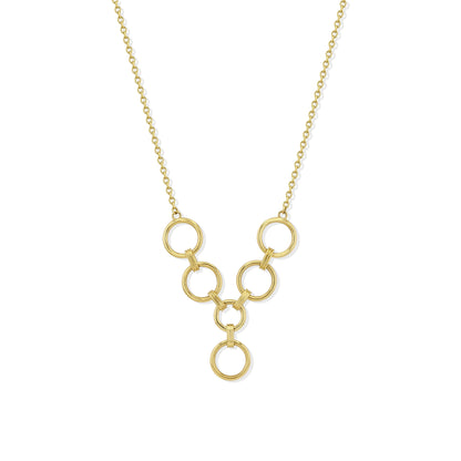 Gold Rings Charm Necklace