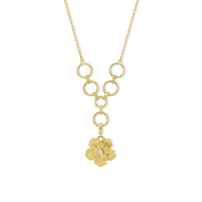 Gold Rings Charm Necklace