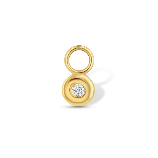 Diamond Disc Earring Charm