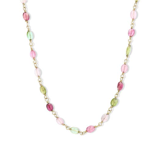 Mixed Tourmaline Beaded Necklace