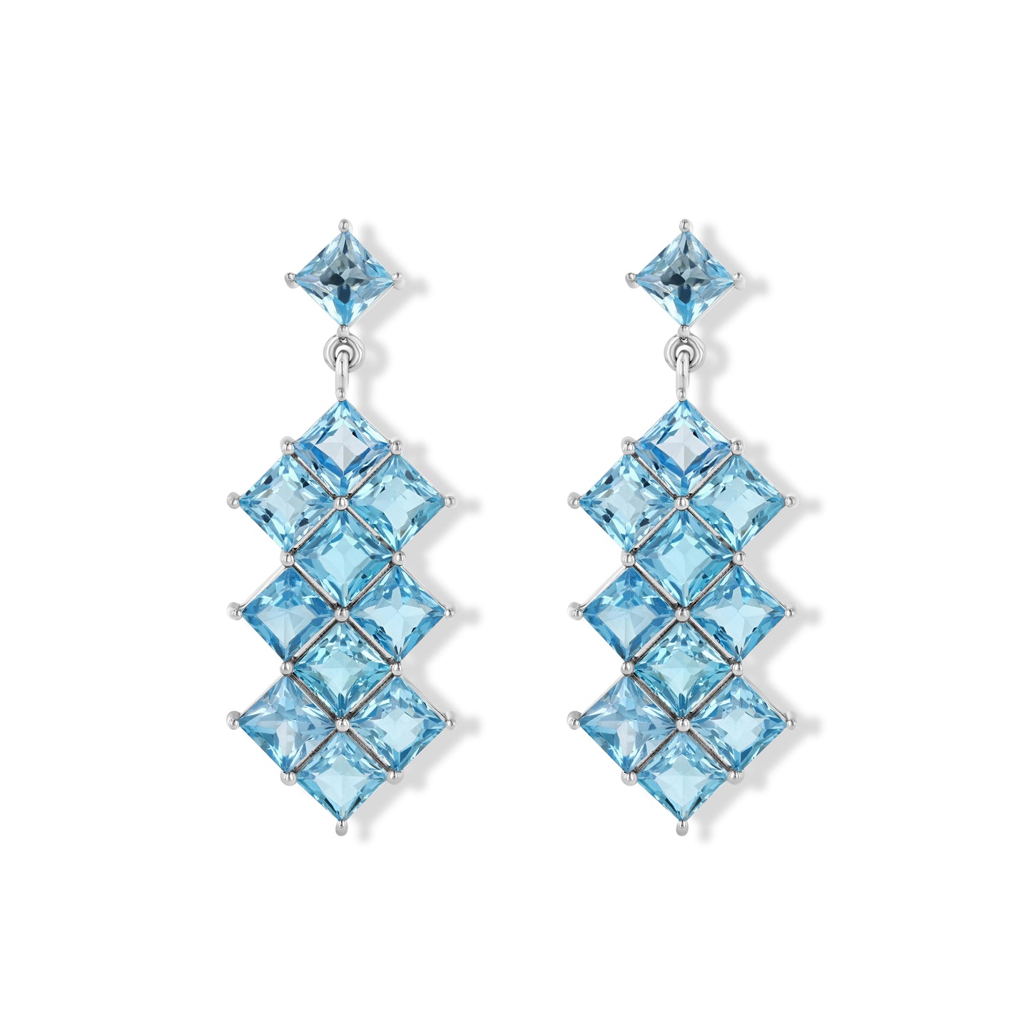 Blue Topaz Ocean Earrings