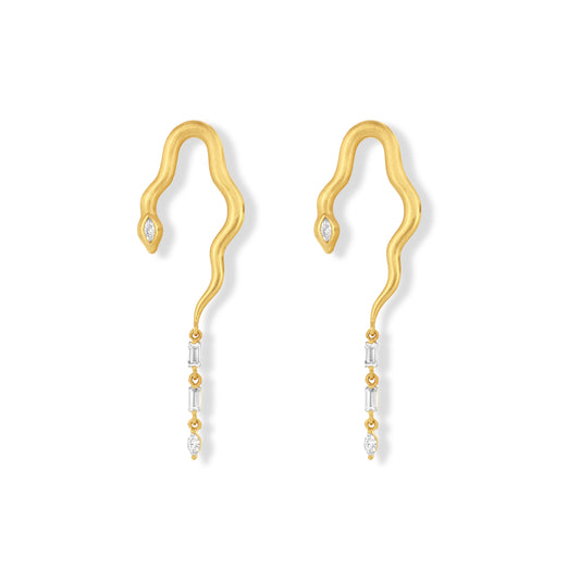 Diamond Snake Earrings