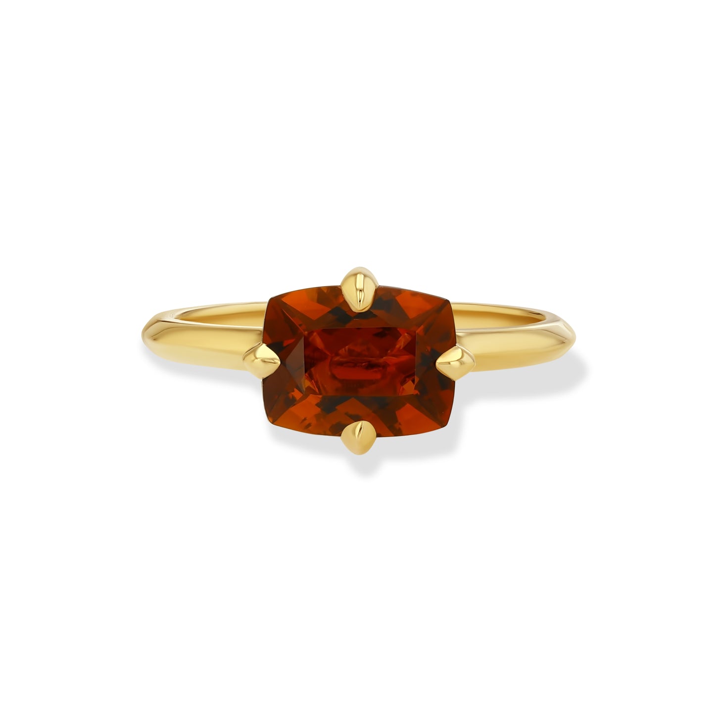 Madeira Citrine Elongated Cushion-Cut Ring