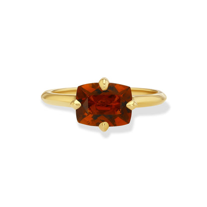 Madeira Citrine Elongated Cushion-Cut Ring