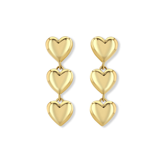 Heart Trio Earrings