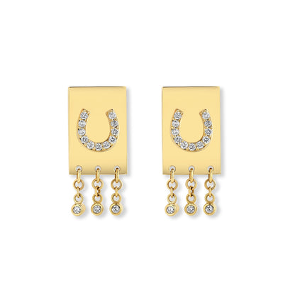 Diamond Horseshoe Earrings