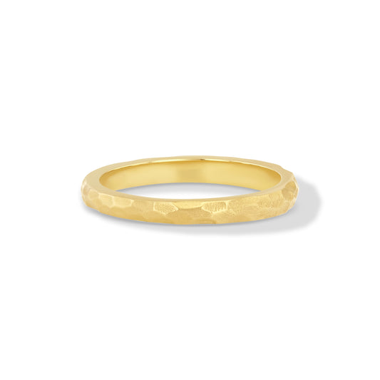 Hammered Gold Stacking Ring