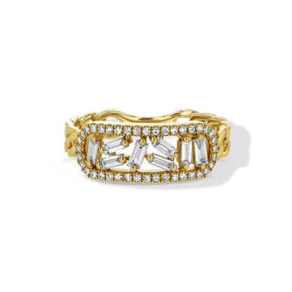 Diamond Scattered Baguette Ring