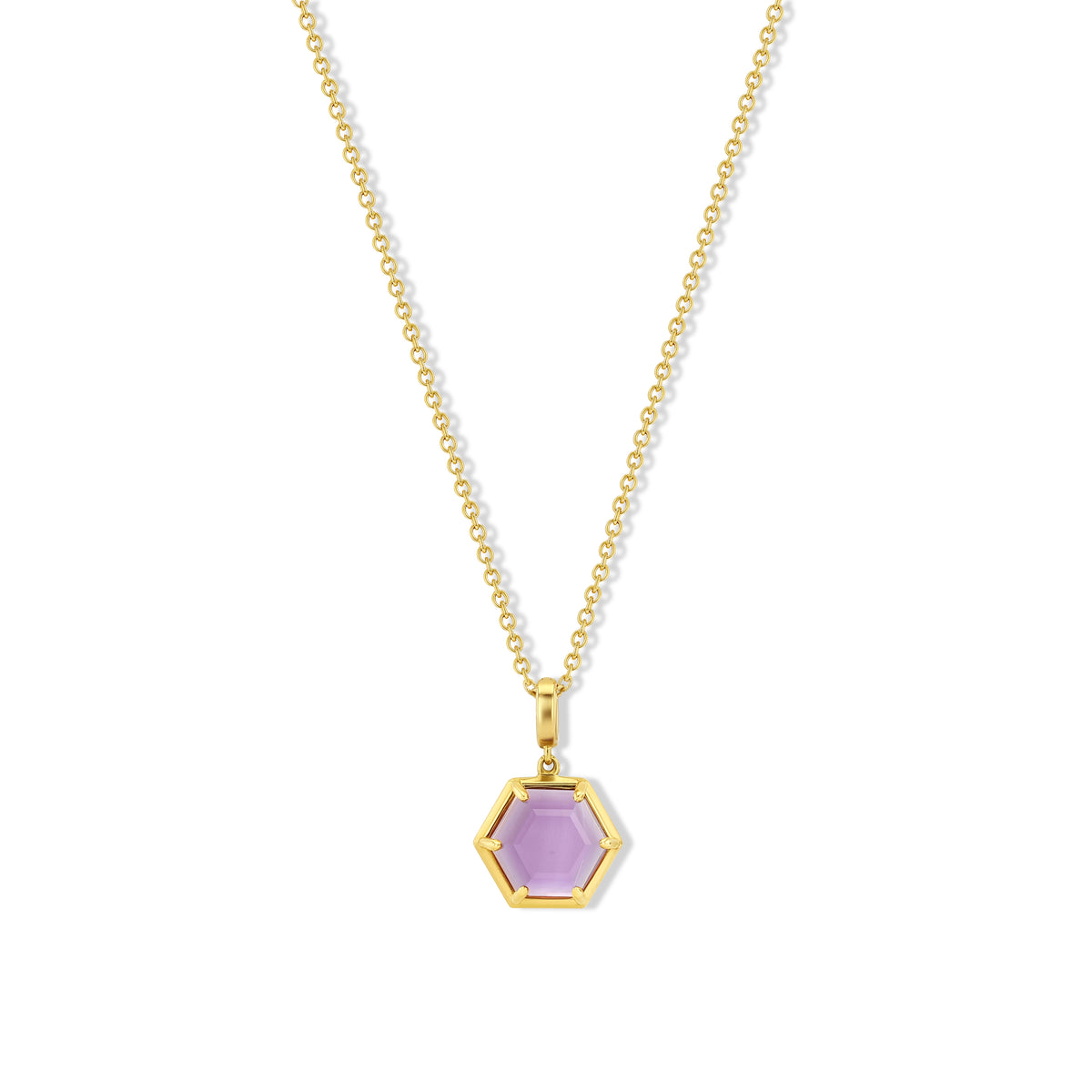 Amethyst Hexagon Pendant