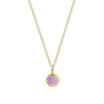 Amethyst Hexagon Pendant