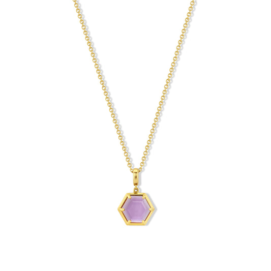 Amethyst Hexagon Pendant