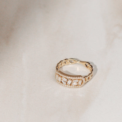 Diamond Scattered Baguette Ring