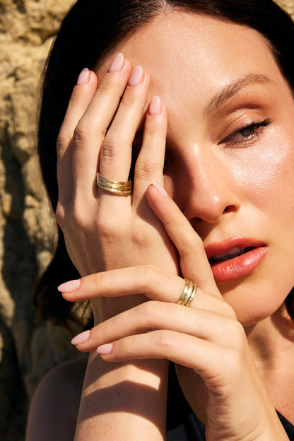 Hammered Gold Stacking Ring
