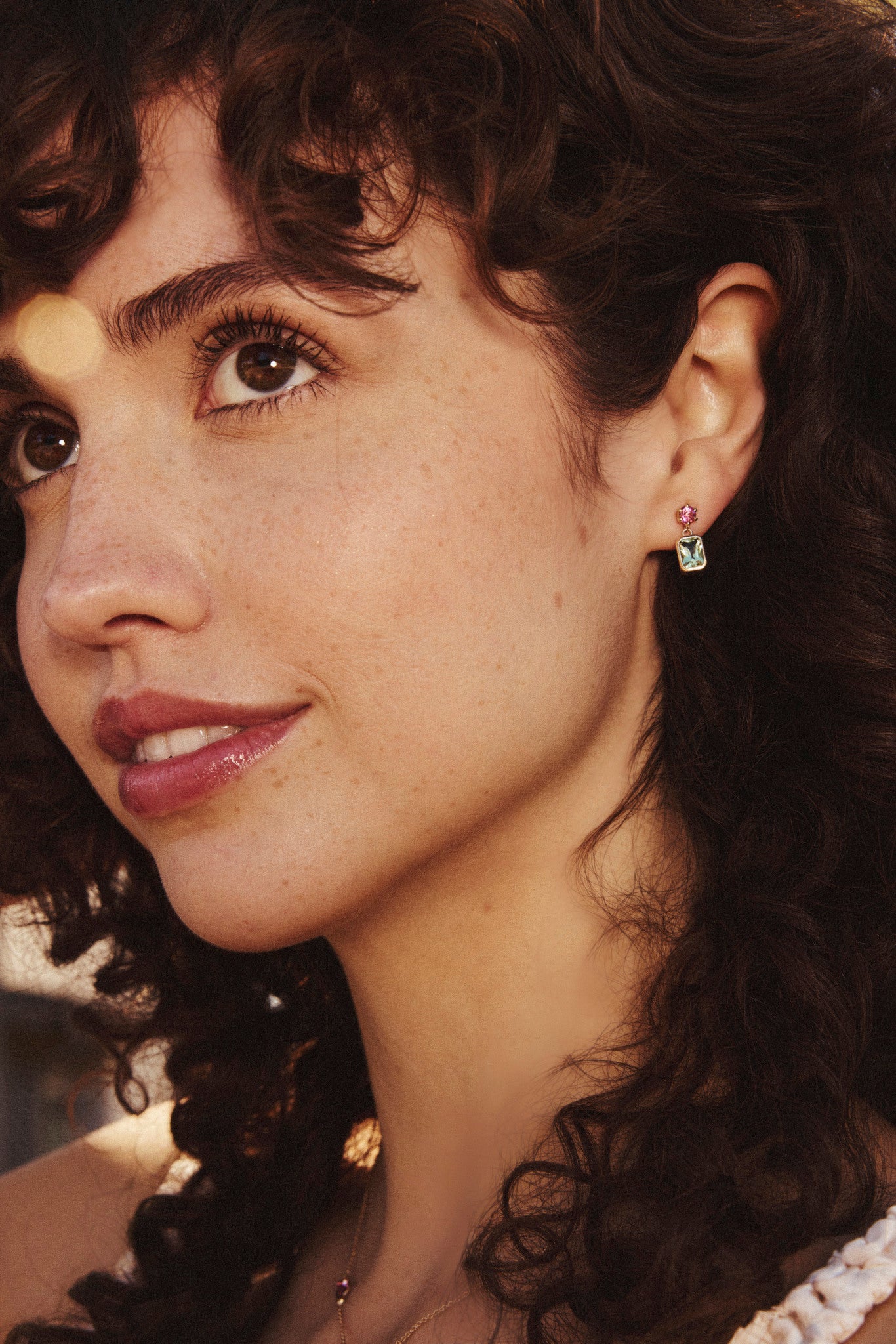 Pink and Mint Tourmaline Earrings