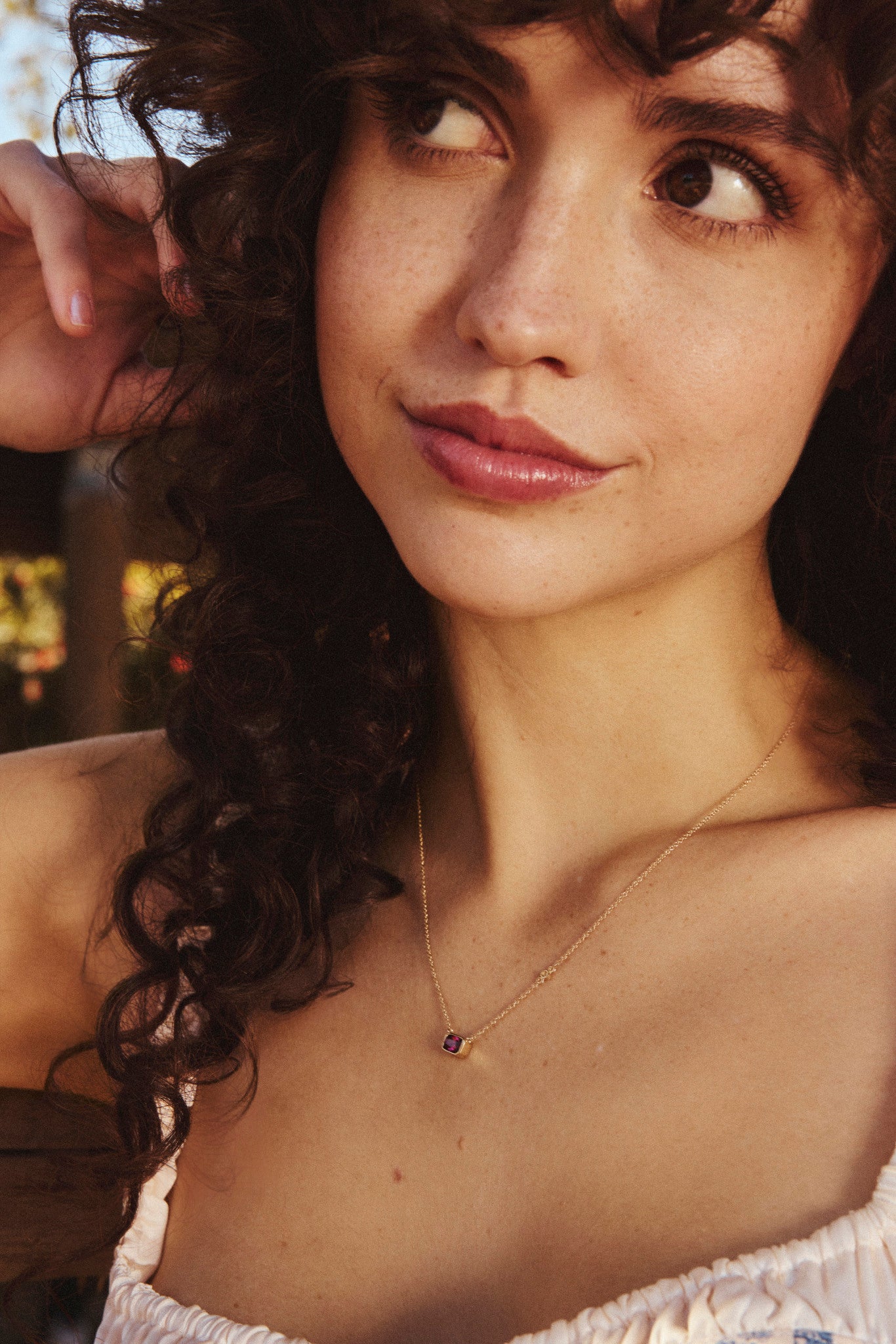 Pink Tourmaline and Diamond Necklace