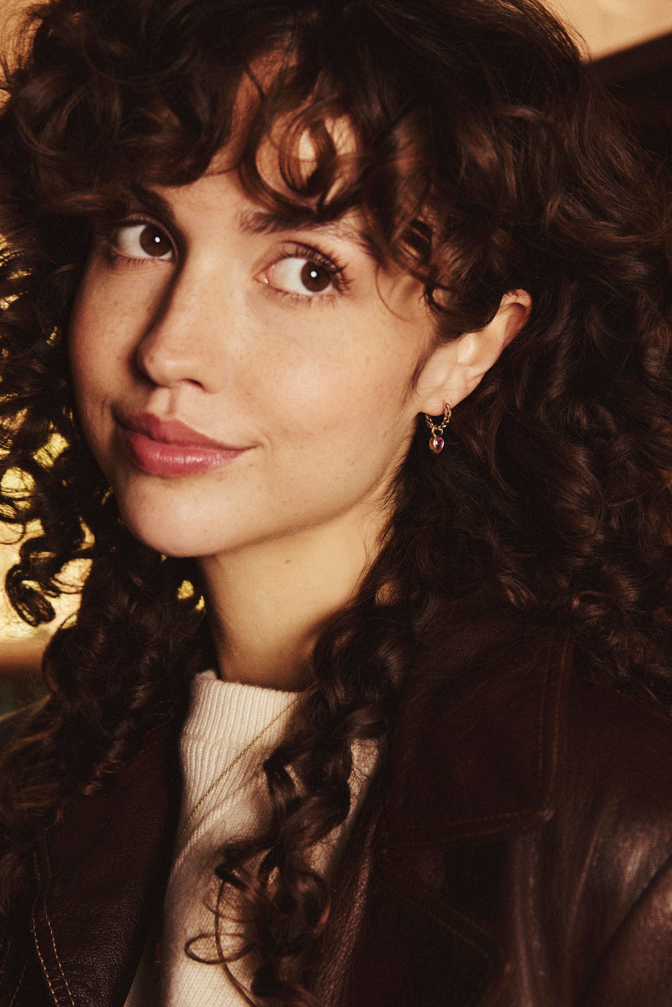 Pink Sapphire Pear Earring Charm