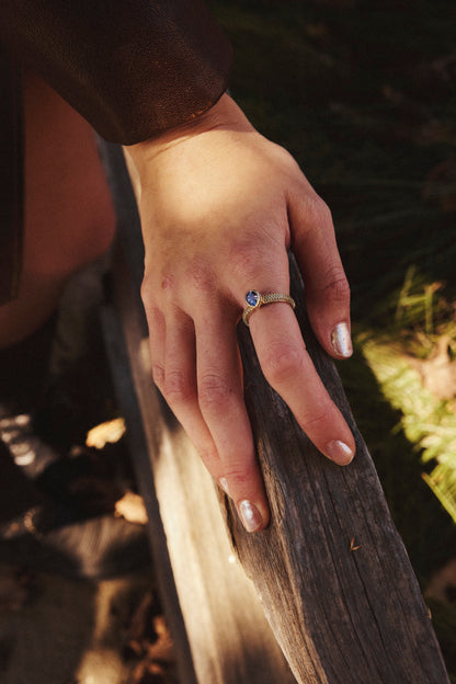 Tanzanite Blue Topaz Ring