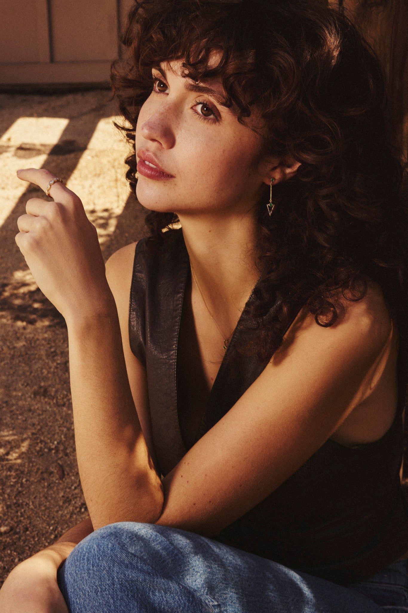 Emerald and Diamond Arrow Earrings