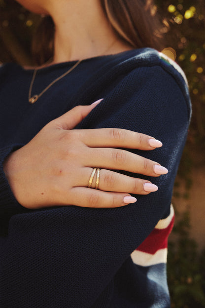 Hammered Gold Stacking Ring