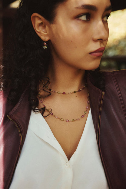 Mixed Tourmaline Beaded Choker