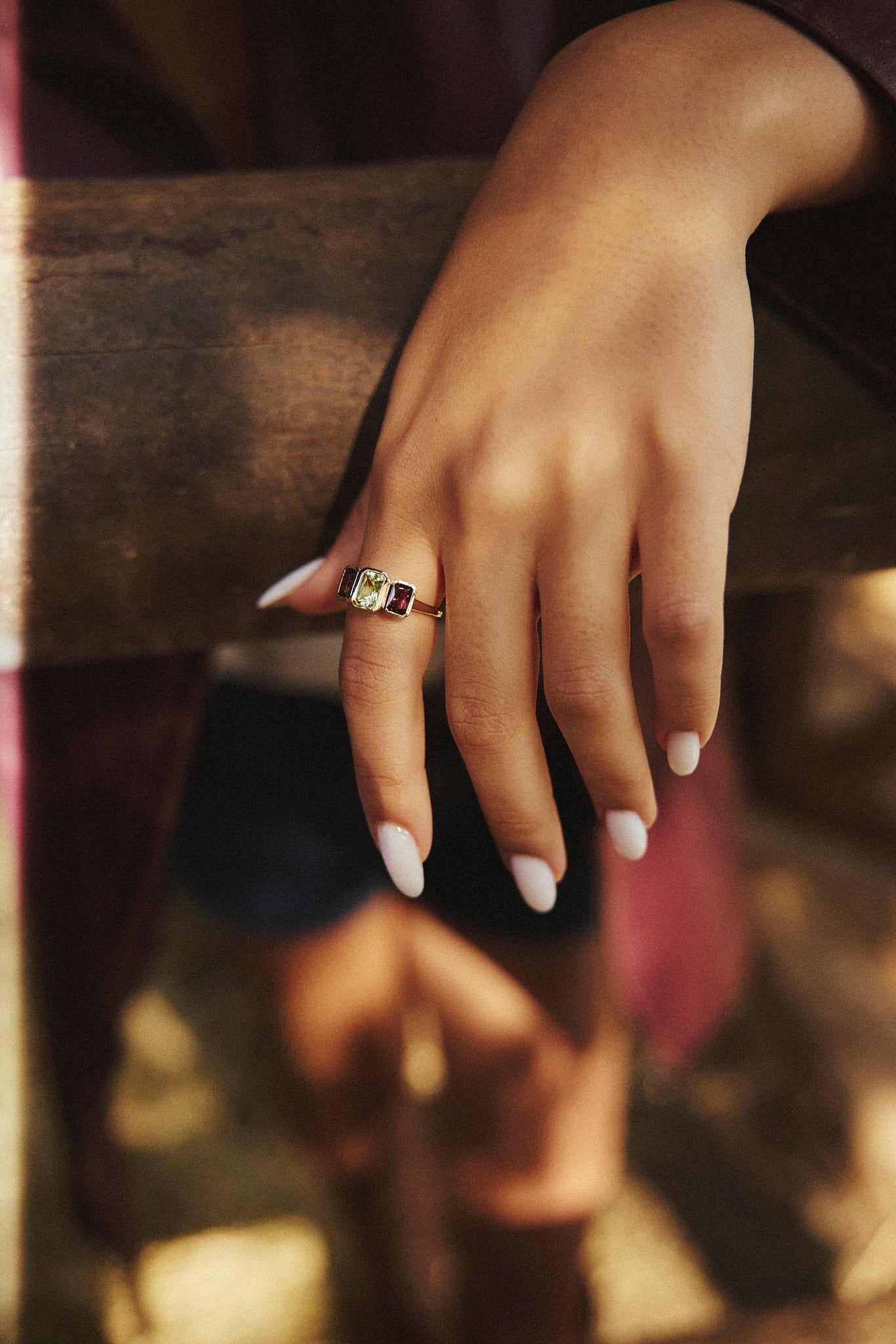 Tourmaline 3-Stone Ring