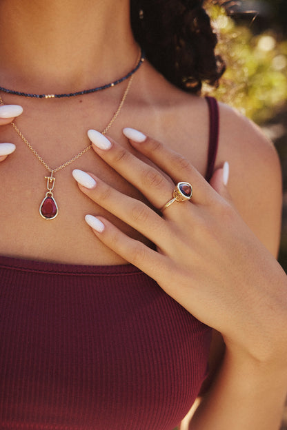 Rose-Cut Garnet Ring